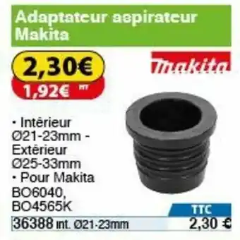 Adapteur aspirateur makita