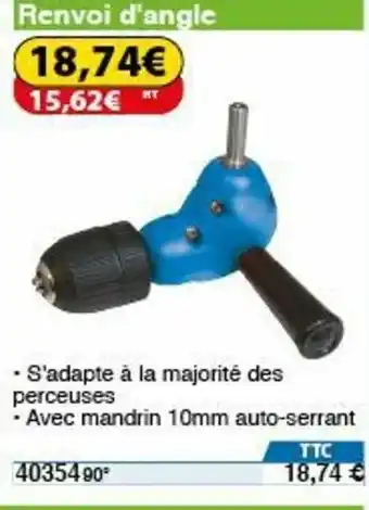 Renvoi d'angle