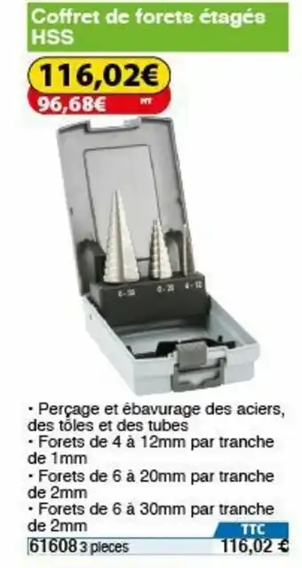 Coffret de foreto étagés HSS