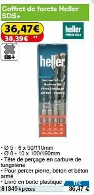 Coffret de Forets Heller SDS+