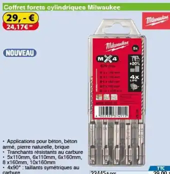 Coffret Forets Cylindriques Milwaukee