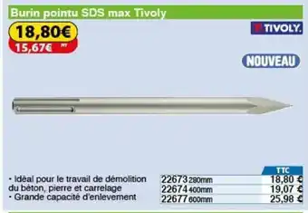 Burin Pointu SDS Max Tivoly