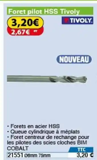 Foret Pilot HSS Tivoly