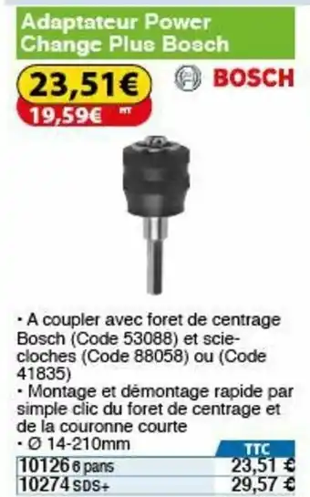 Adaptateur Power Change Plus Bosch