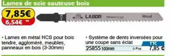 Lames de scie sauteuse bois