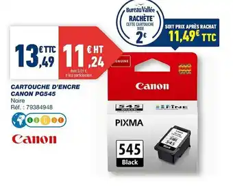 Bureau Vallée Canon cartouche d’encre pg545 offre