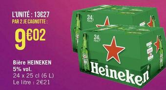 Géant Casino Heineken bière 5% vol. offre