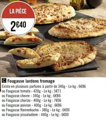 Géant Casino Fougasse lardons fromag offre