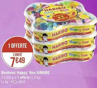 Géant Casino Haribo bonbons happy’ box offre