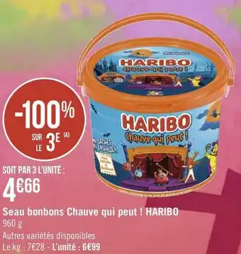 Géant Casino Haribo seau bonbons chauve qui peut ! offre