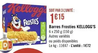 Kellogg’s barres frosties