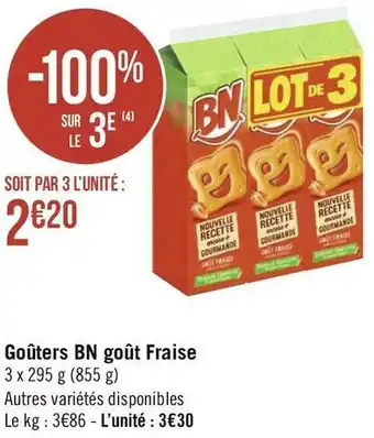 Bn goûters goût fraise
