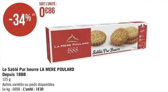 Géant Casino La mere poulard le sablé pur beurre depuis 1888 offre