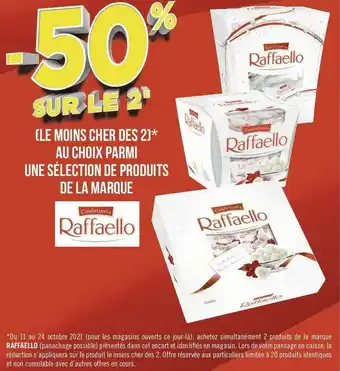 Géant Casino Raffaello bon plan sur une sélection de produits de la marque raffaello offre