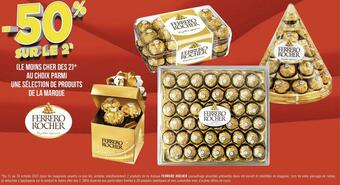 Géant Casino Ferrero rocher bon pla sur nune sélection de produits de la marque ferrero rocher offre