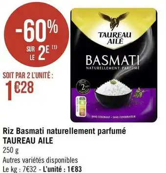 Géant Casino Taureau aile riz basmati naturellement parfumé offre
