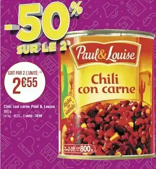 Paul & louise chili con carne