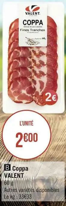Géant Casino Valent coppa offre