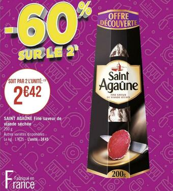 Saint agaûne fine saveur de viande séchée