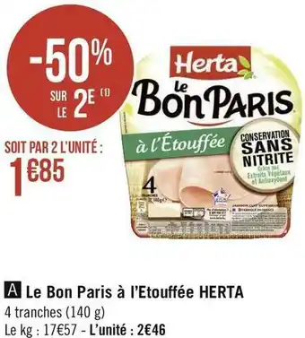Herta le bon paris à l’etouffée