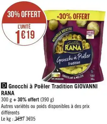 Giovanni rana gnocchi à poêler tradition