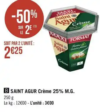 Saint agur saint agur crème 25% m.g