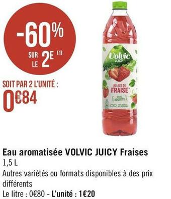 Volvic juicy eau aromatisée fraises