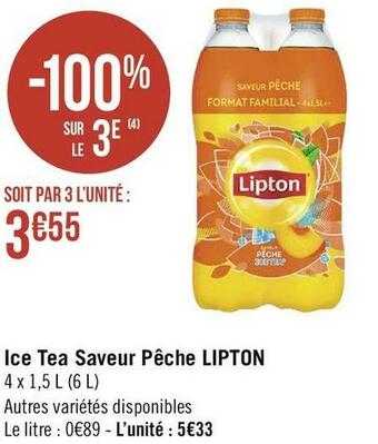 Lipton ice tea saveur pêche