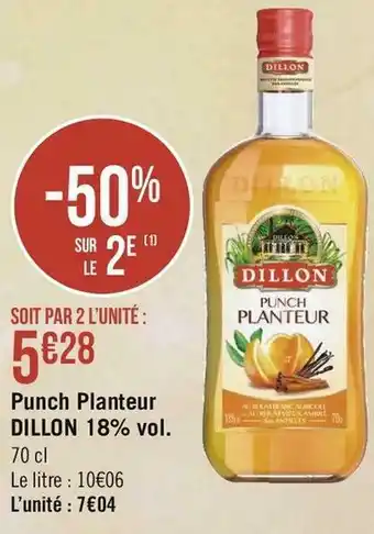 Dillon punch planteur 18% vol.