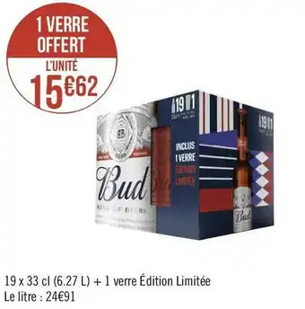 Géant Casino Bud bière offre