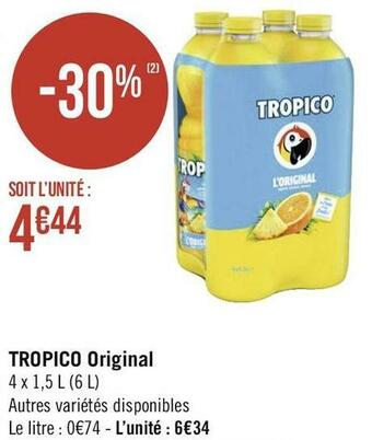 Géant Casino Tropico tropico original offre