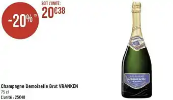 Vranken champagne demoiselle brut