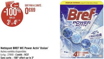Bref nettoyant wc power activ’ océan*