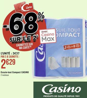 Géant Casino Casino essuie-tout compact offre