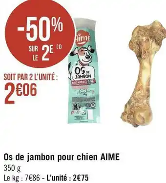 Aime os de jambon pour chien