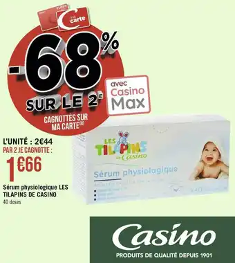 Casino sérum physiologique les tilapins
