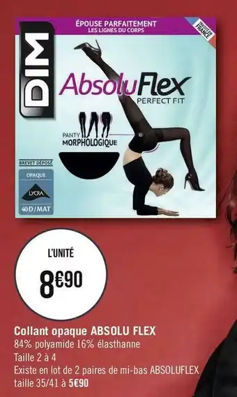 Dim collant opaque absolu flex
