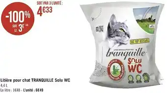Géant Casino Tranquille litière pour chat solu wc offre