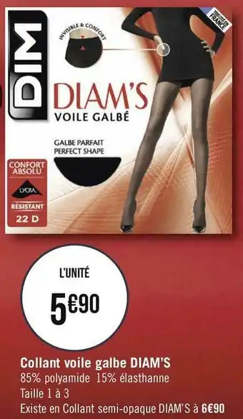 Dim collant voile galbe diam’s