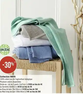 Sincère bon plan sur la collection maya de la marque sincère