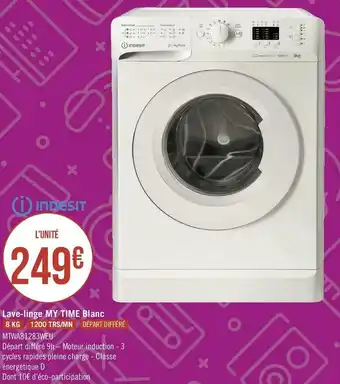 Indesit lave-linge my time blanc