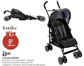 Trottine poussette arizona
