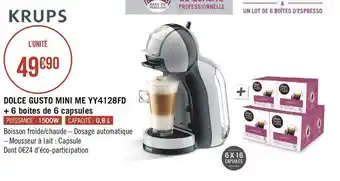 Krups / dolce gusto dolce gusto mini me yy4128fd + 6 boites de 6 capsules