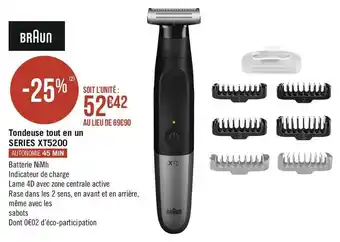 Géant Casino Braun tondeuse tout en un series xt5200 offre