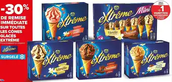 Carrefour Market Extrême bon plan sur toutes les cônes glacés de la marque extrême offre