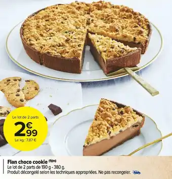 Carrefour Market Flan choco cookie offre