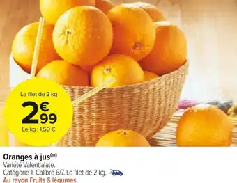 Carrefour Market Oranges à jus offre