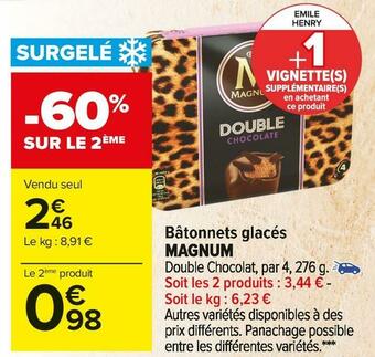 Carrefour Market Magnum bâtonnets glacés offre