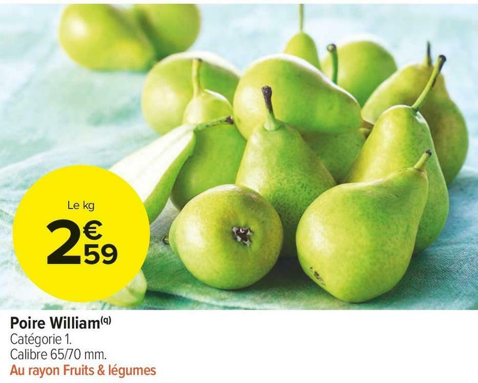 Promo Poire William Chez Carrefour Market