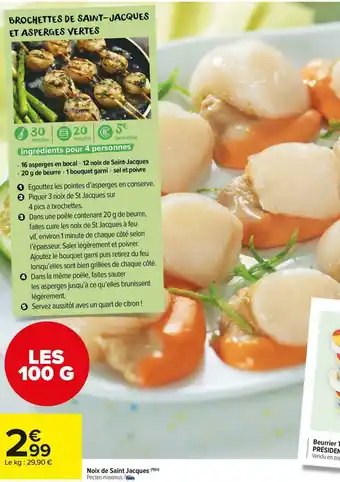 Carrefour Market Noix de saint jacques offre